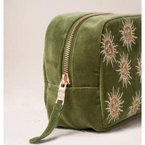 Elizabeth Scarlett Sun Goddess Green Makeup Bag